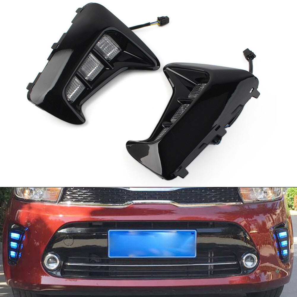 2x Daytime Running Light DRL Daylight Fog Lamp 3 Colors for KIA PEGAS 2018-2023