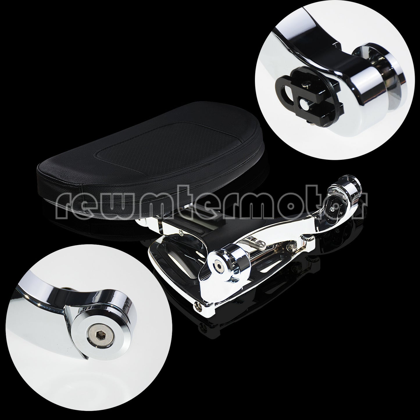 Multi-Purpose Adjustable Driver  Passenger Backrest Fit for Harley FL Softail