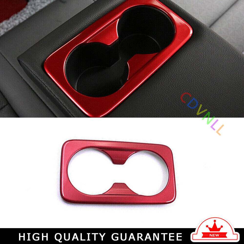 Car Rear Water Cup Holder Panel Cover Trim for Kia K3 Forte 2019-2022 Bright Red