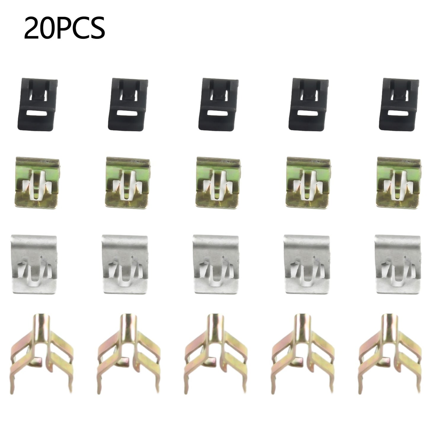 20 Fastener Clips in Four Sizes for General Motors Dashboards