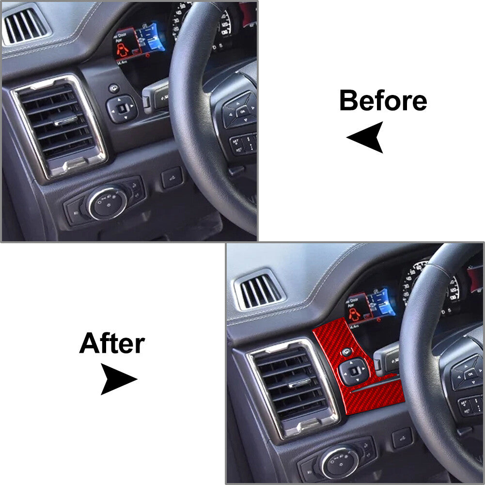 Rearview Mirror Control Panel Cover Trim Strip for Ford Ranger Sport 2015-23 21