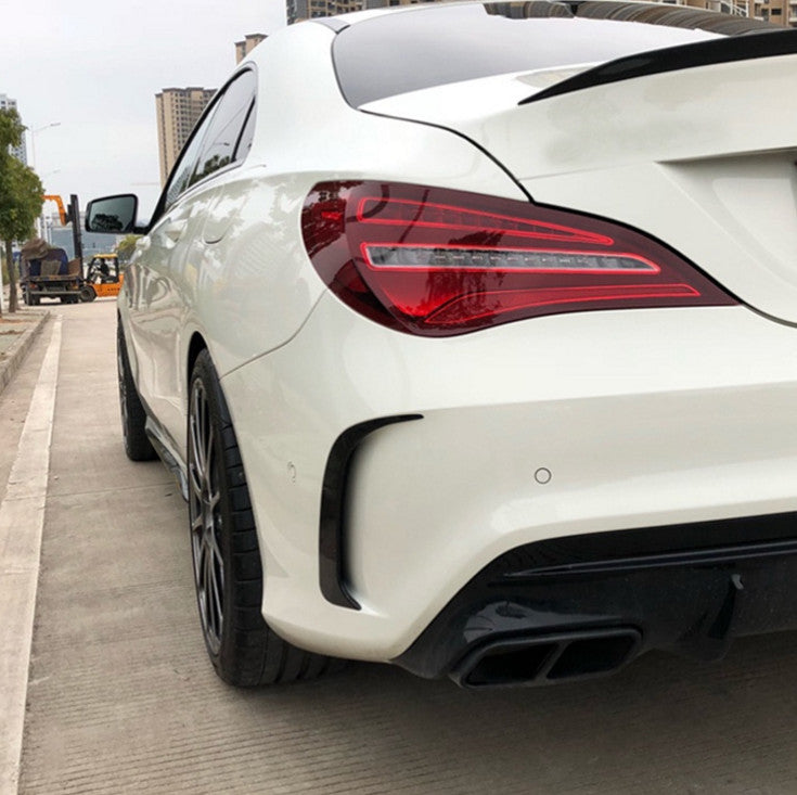 GlossyBlack Rear Bumper Splitters Fins Lip for Mercedes CLA W117 CLA200 CLA45