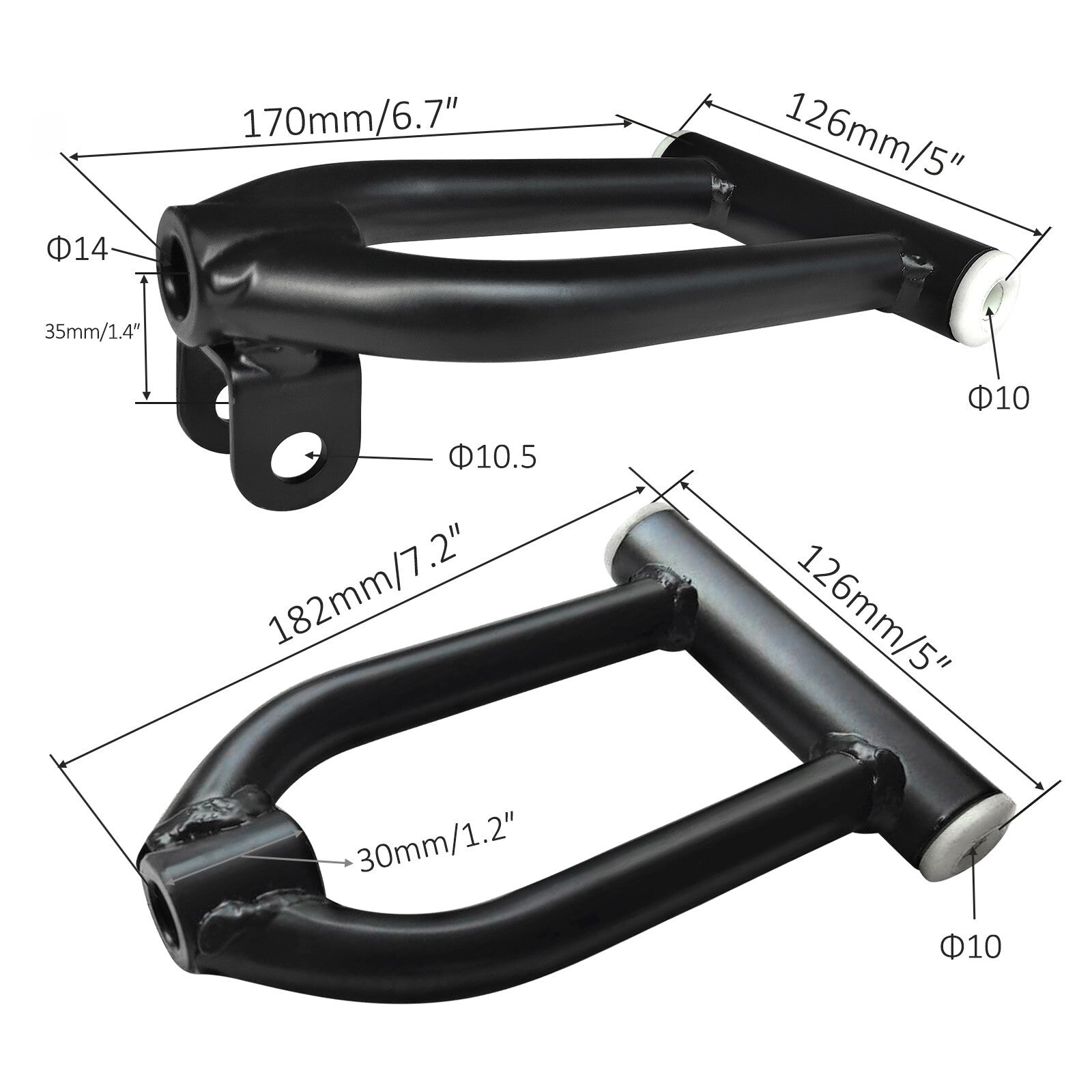 Go-kart front suspension kit, shock absorber, swing arm assembly, steering joint, wheels
