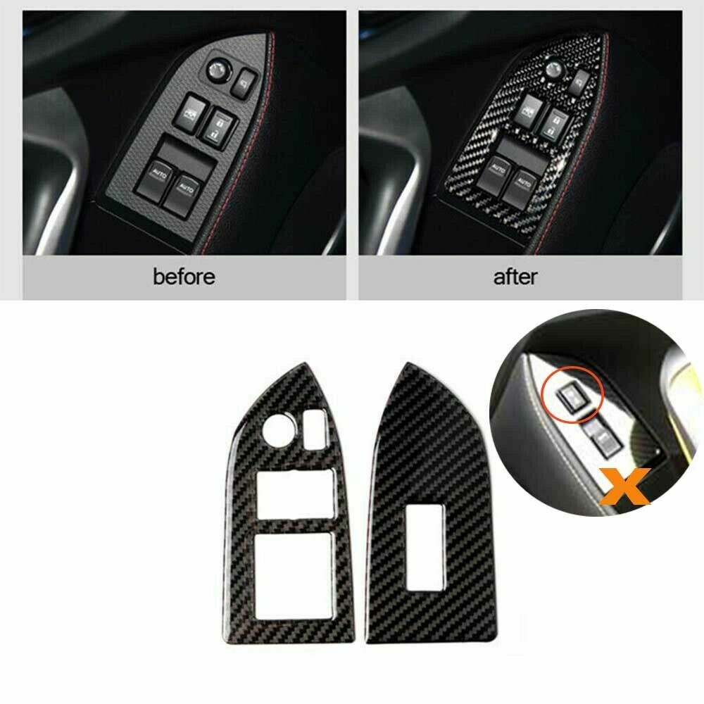 Carbon fiber interior window button cover trim suitable for Subaru BRZ and for Toyota 86