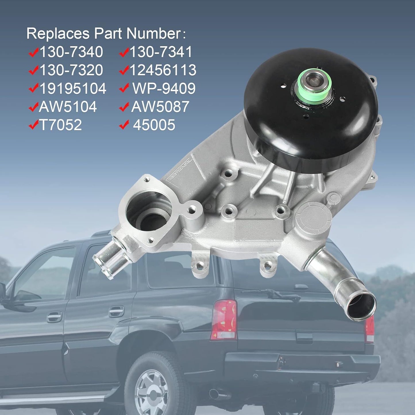 Engine Water Pump with Thermostat for Chevy Silverado 1500 Tahoe for GMC for Sierra 1500