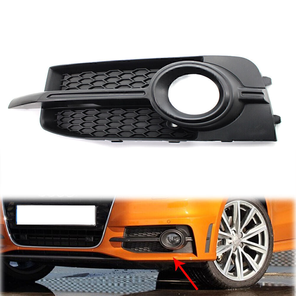 Left Front Bumper Fog Light Grille Fit for Audi A1 8X 2011-2014 12 Honeycomb