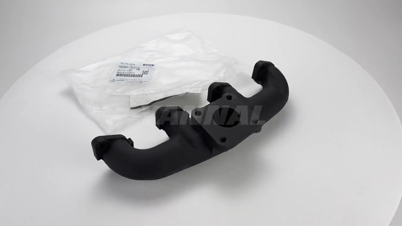 new 16285-12310 exhaust manifold for Kubota V1305 and V1505 engines.