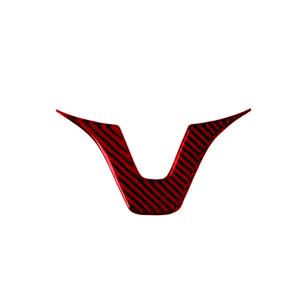 Red Carbon Fiber Steering Wheel Trim for Mercedes-Benz C-Class W204 2007-2013