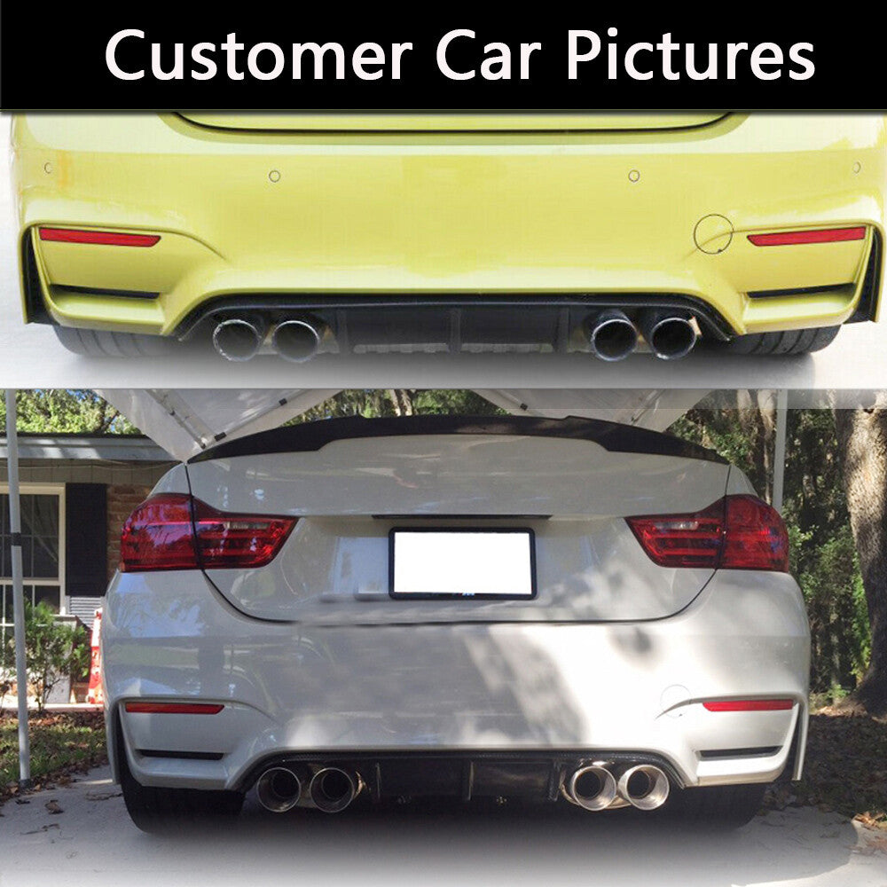 FITS 2015-20 for BMW F8X M3 M4 PERFORMANCE STYLE CARBON FIBER REAR BUMPER DIFFUSER