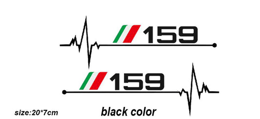 2-pack Black 159 Window Sticker Badges for Alfa Romeo 159