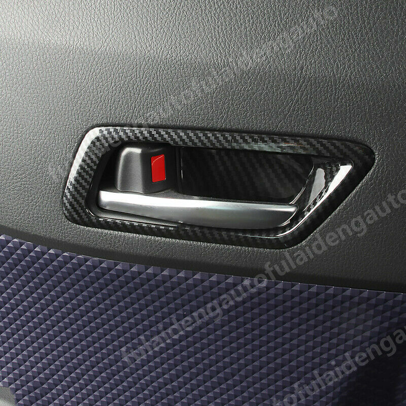 4P for Toyota C-HR CHR 2018-2021 Carbon Fiber Car Interior Door Bowl Cover Trims