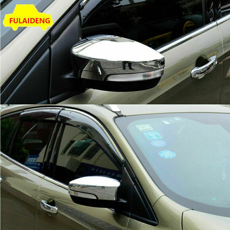 for Ford Kuga Escape 2013-2019 Chrome Outer Rearview Side Door Mirror Cover Trim