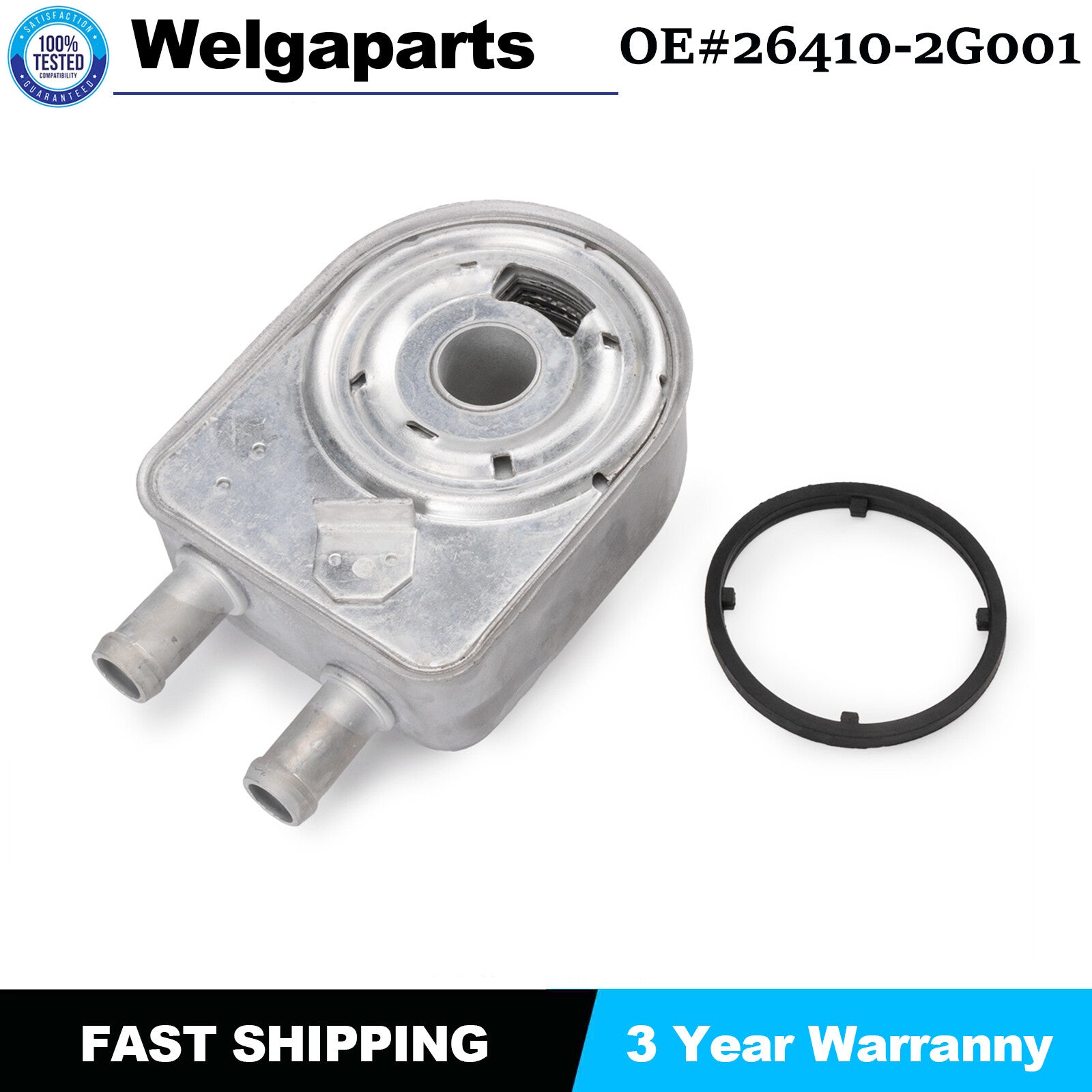 1PC Engine Oil Cooler 26410-2G001 for Hyundai Santa Fe for Tucson for Veloster 16-20