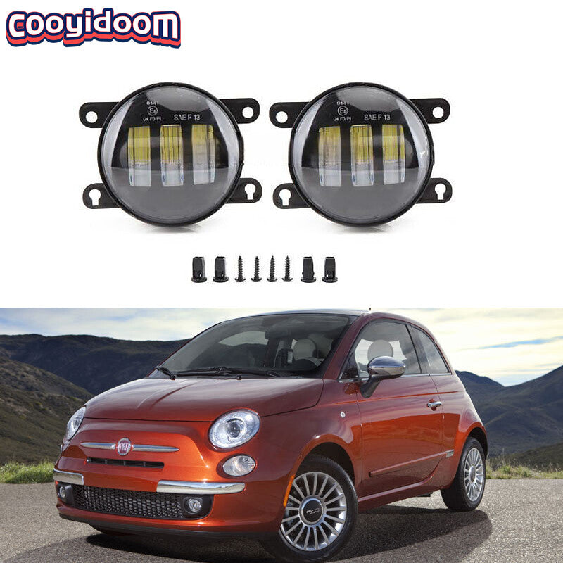 For 2012-2018 for Fiat 500 LED Bumper Fog Lights Driving Lamps Assembly DRL LHRH