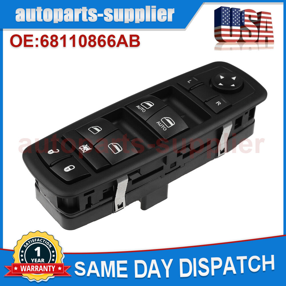 for Chrysler for Dodge for Ram 1500 2500 3500 4500, main window switch 681866AA (Front)