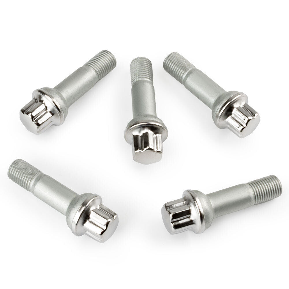 5-piece set of 2 5/8 for Mercedes stainless steel wheel lug bolts (W164, W166, X204, W221, C216-)