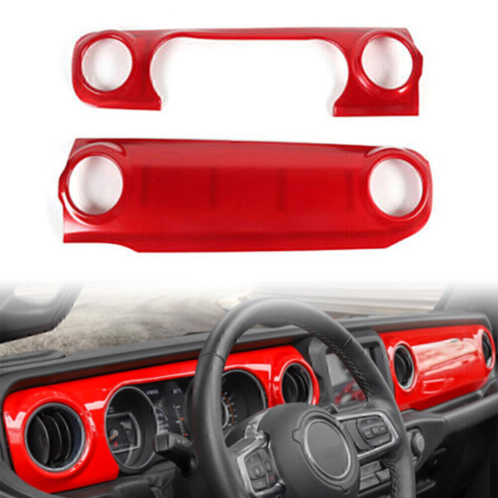 1 set Fit for Jeep for Wrangler JL 2018 2019 2020 Central Console Dashboard Panel Trim