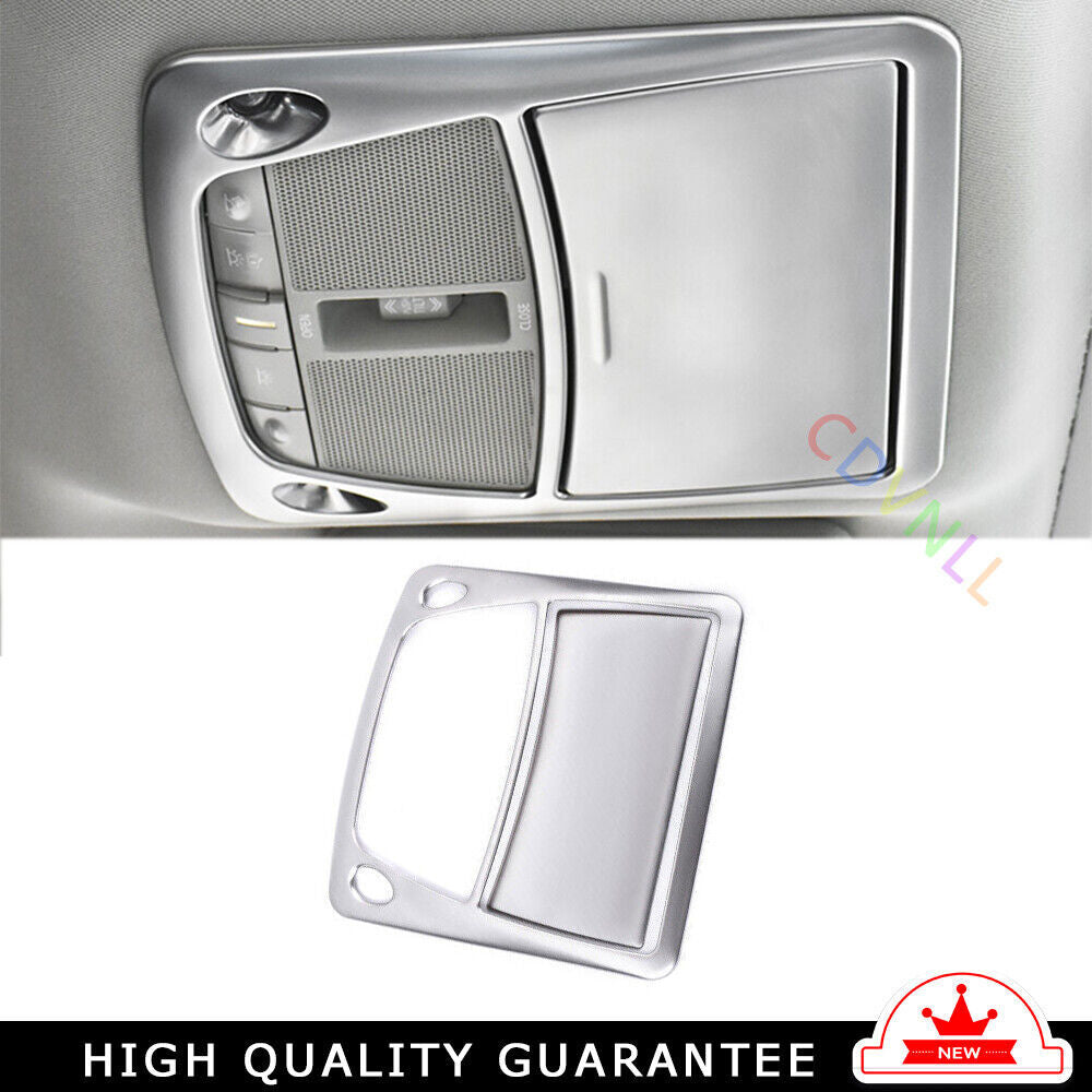 Front Reading Lamp Frame Cover Trim for Nissan Murano 2015-21 Silver Car Steel