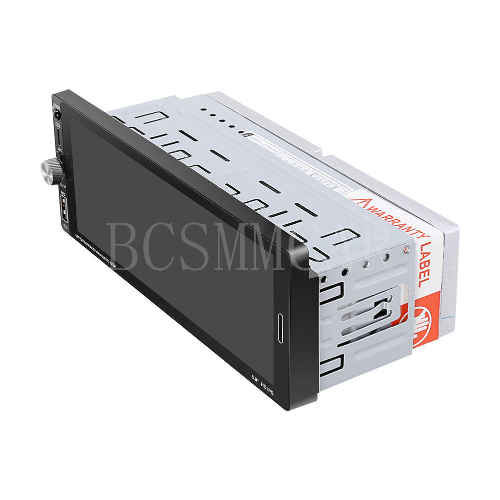 Single DIN 6.9in Touch Screen Stereo Radio Car For Carplay Audio Video Player