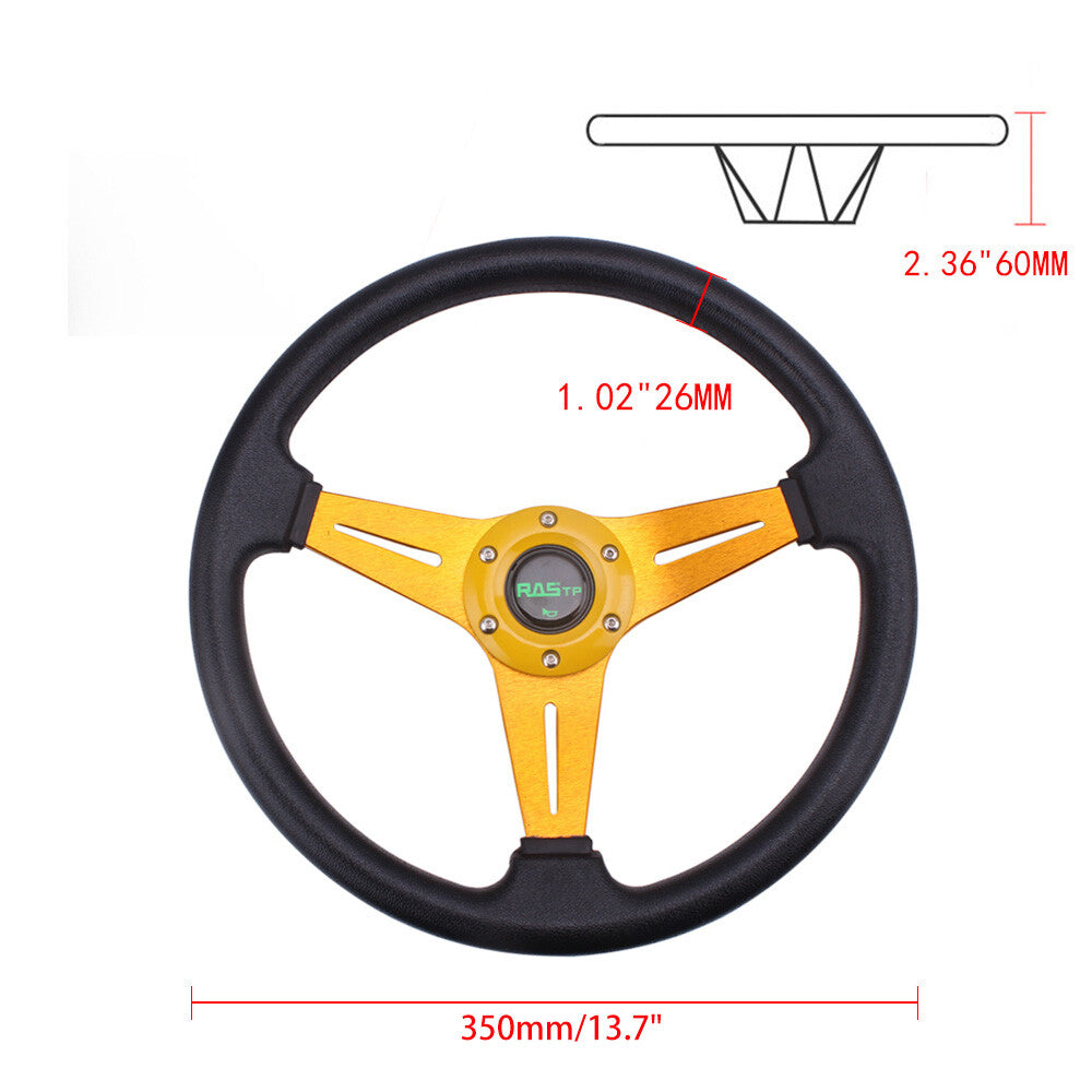 New 14 Gold for Golf Cart Steering Wheel Accessories+Silver Adapter For Club car for DS