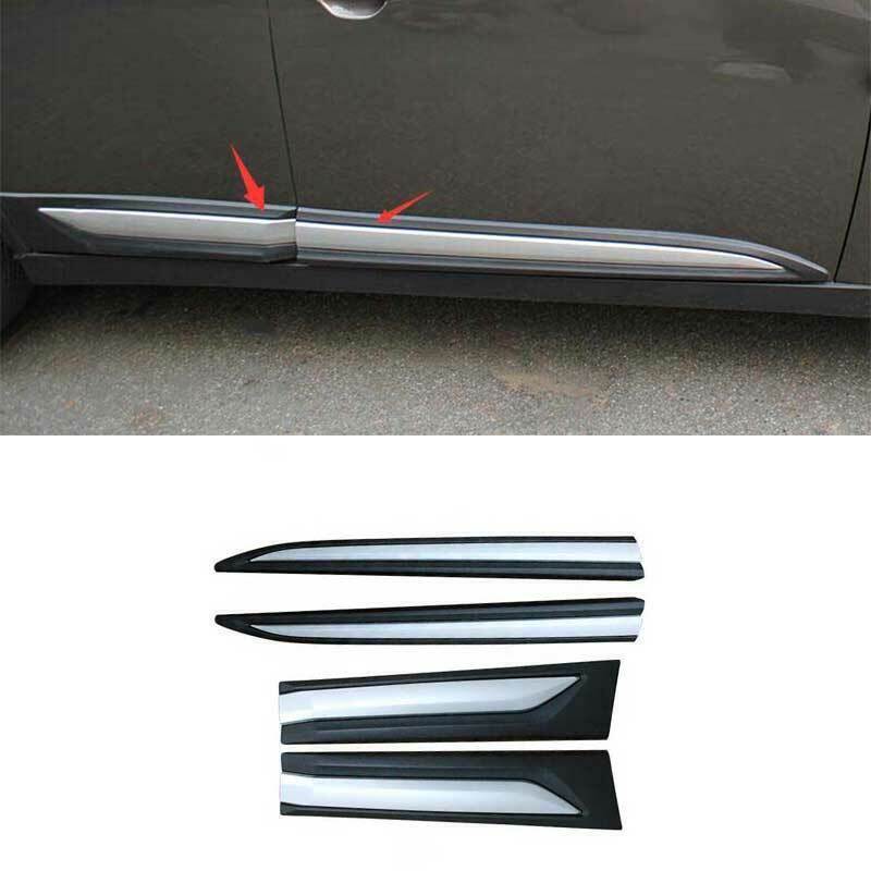 for Mitsubishi Outlander 2016-21 Silver+Black Door Guard Molding Panel Covers 4P