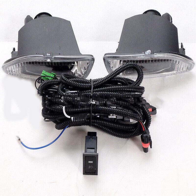 One set of front fog lights + wiring harness and switch suitable for Toyota Hilux 2002-2005