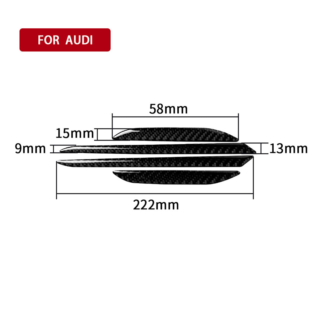 for Audi for A4 2017-19 Carbon Fiber Door Loudspeaker Decorative Cover Trim Sticker