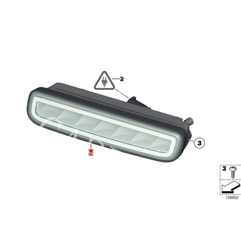 Daytime running lights for Rolls-Royce for Phantom 2013-2017 (left). Equipment Manufacturer: 63110405101