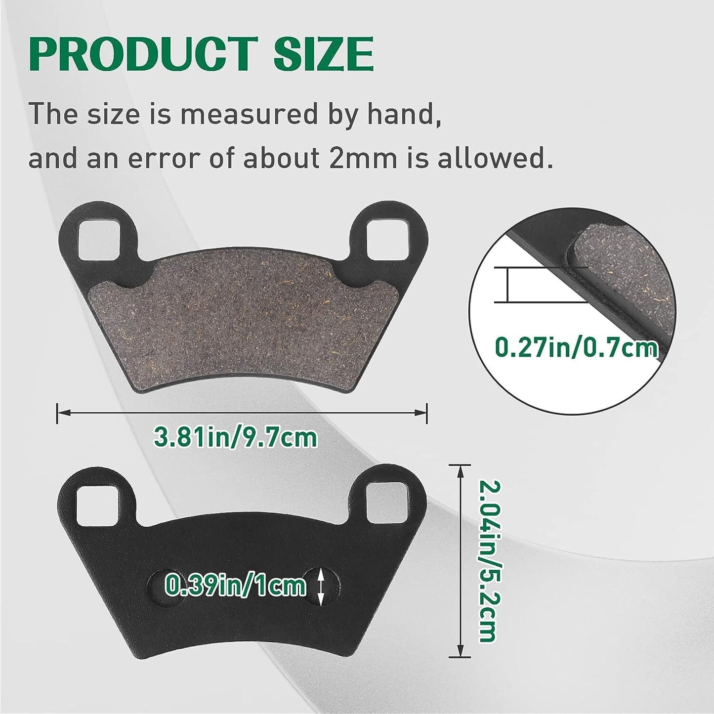 2202097 1910514 1910672 Front Rear Brake Pads for Ranger 400 425 500 570 700 800