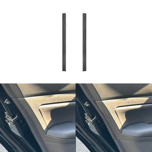2X Carbon Fiber Interior Rear Door Strips Cover Trim for Nissan Altima 2019-2022