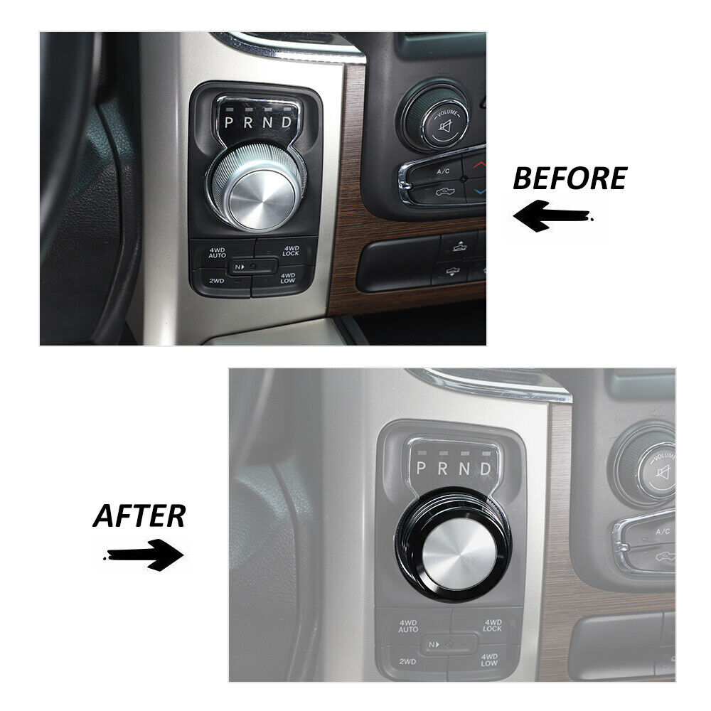 Black Gear Shift Adjust Control Switch Knob Cover Ring for Dodge for Ram Durango 13+