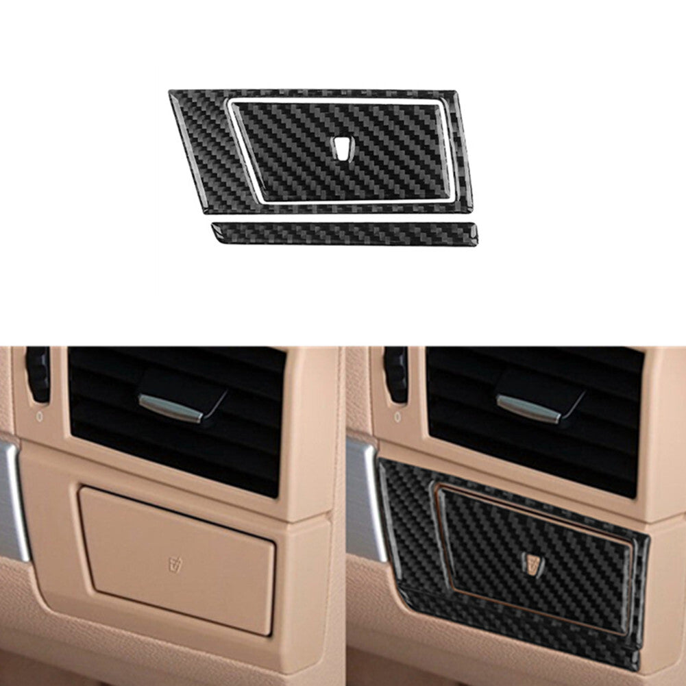Carbon Fiber Copilot Water Cup Holder Trim for BMW X3 2004-2010
