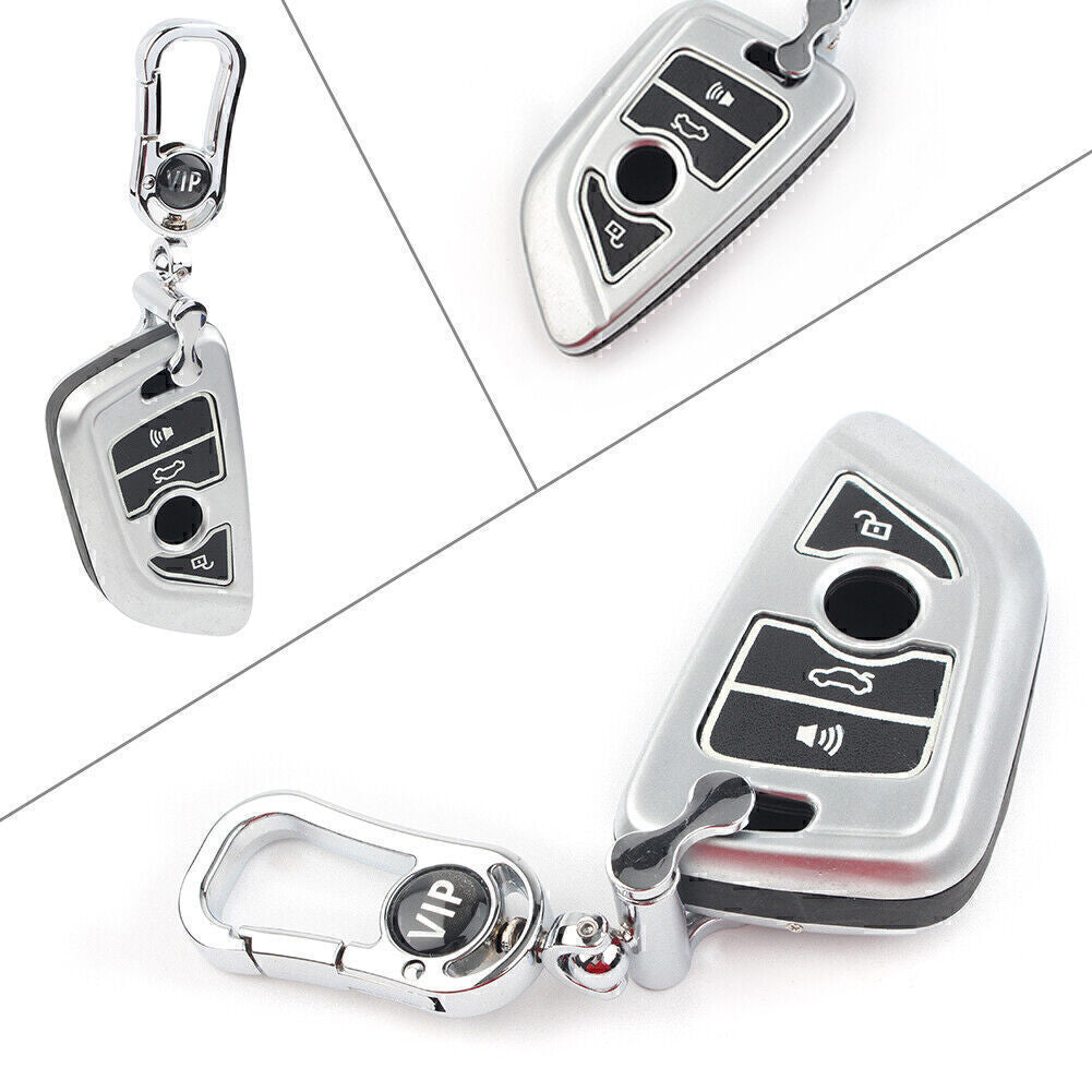 for BMW X Series X1 X5 X6 4 Button 4BT Master Remote Key Shell Cover Pad Metal