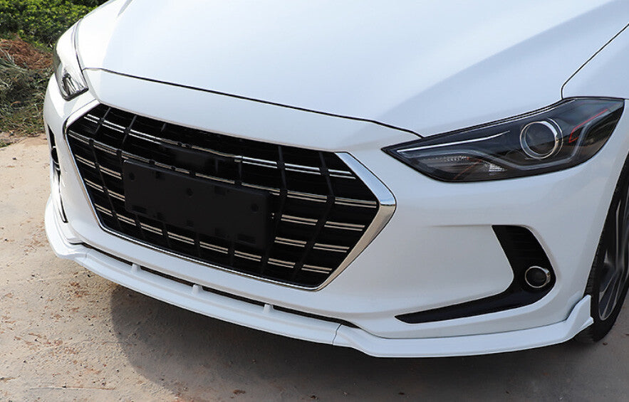 Fit for Hyundai for Elantra 2017-2018 White Glossy Front Bumper Lip Spoiler Splitter