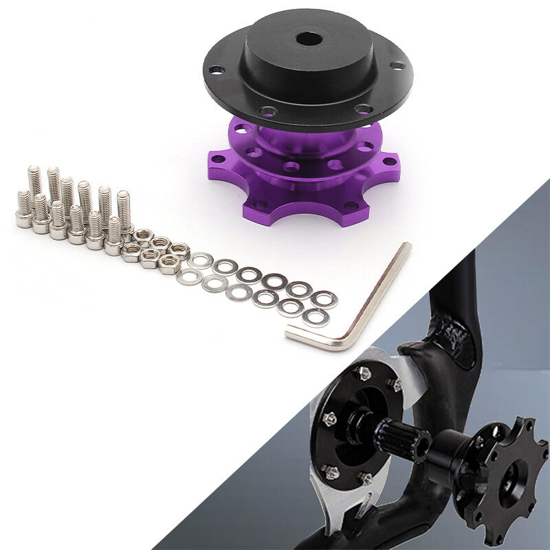 Sports Steering Wheel Quick Release Snap Off Boss Hub Adapter Purple Universal
