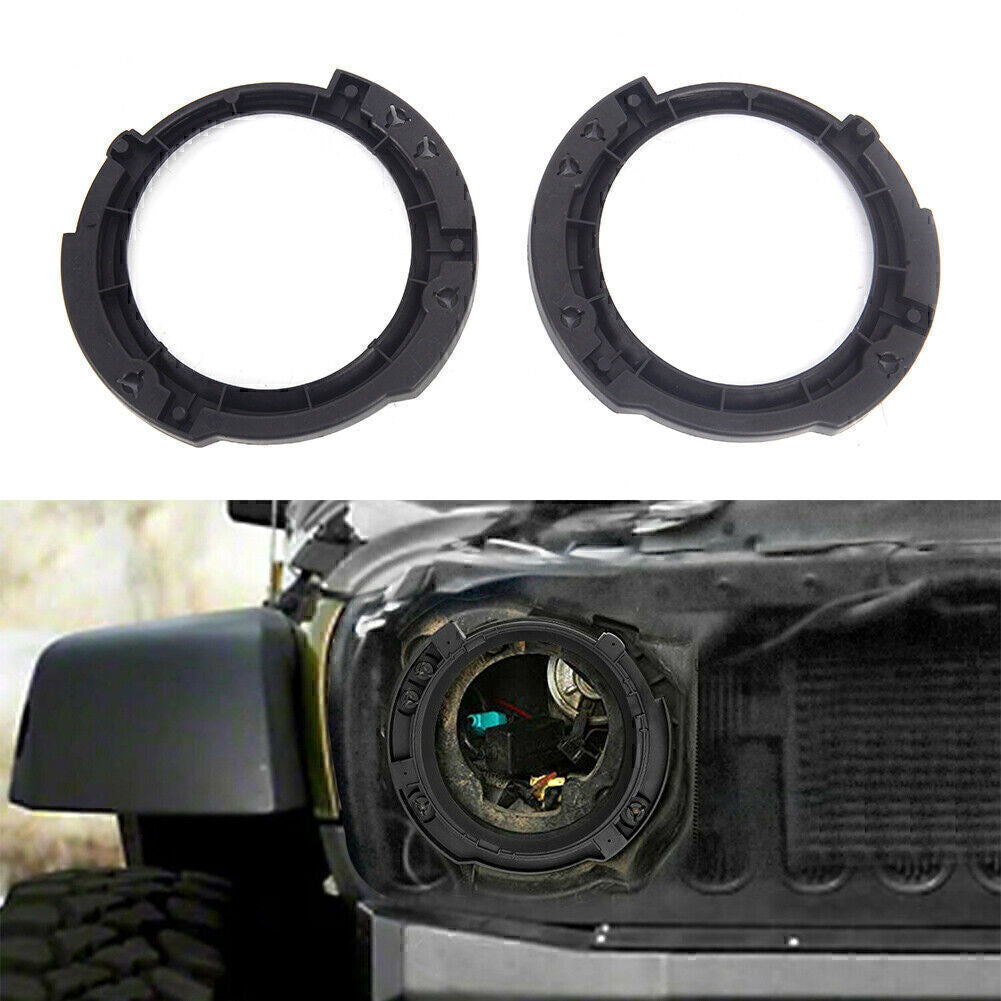 LED Scheinwerfer Halterung Halte Ring Rund f¨¹r for Jeep for Wrangler JK 2007 08-2017 2pc