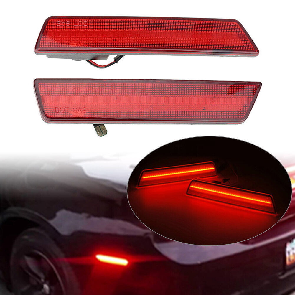 2x LED Rear Side Marker Lights fits 2008-14 for Dodge for Challenger /2011-14 Charger Red