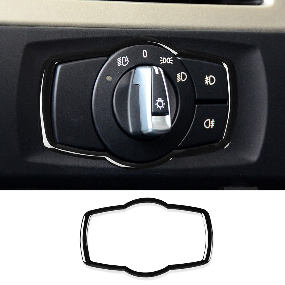 for BMW 3 Series E90 E92 E93 2005-12 Black Interior Headlight Switch Button Trim