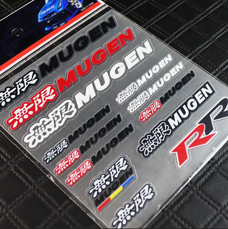 13-Piece Car Reflective Sticker Set, Badges, Decals, Vynils Mugen, for Nissan