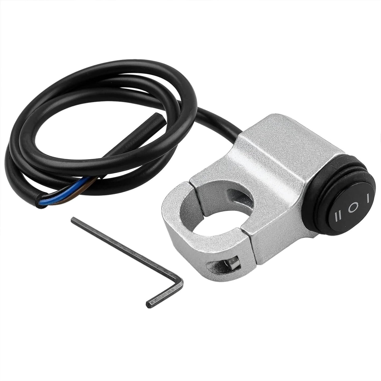 12V Motorcycle ATV Handlebar Headlight Switch,7/8 22-23mm On-Off-On Control CNC