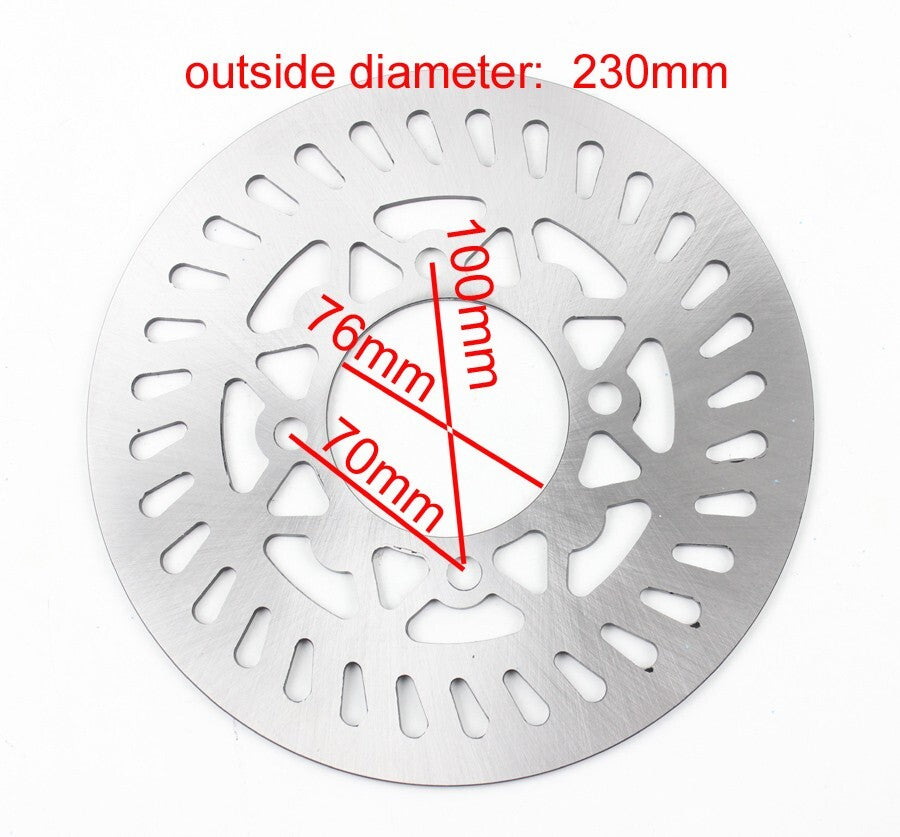 230MM 76mm 70mm 100mm Steel Disc Brake Rotor For some Kayo BSE pit dirt bikes