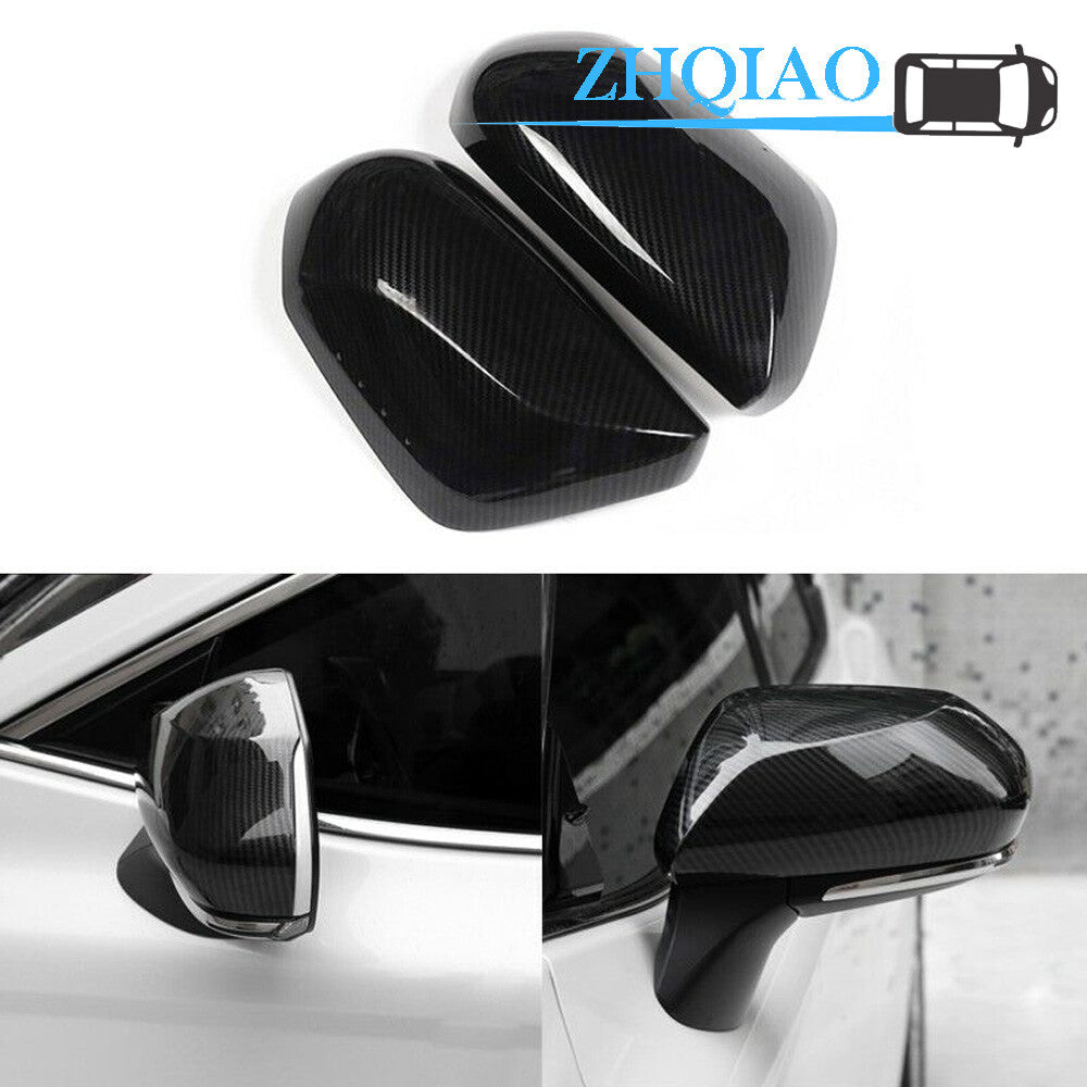 Carbon Fiber ABS Door Rearview Mirror Cover Trim Fit for TOYOTA for CAMRY 18-19