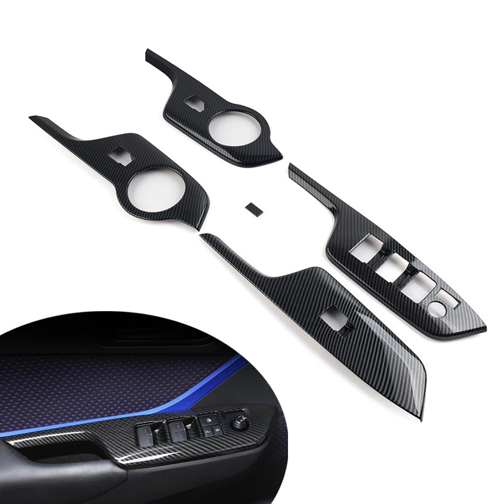 Door Window Lift Switch Control Button Panel Cover Trim Fit for Toyota CHR 2016-2023