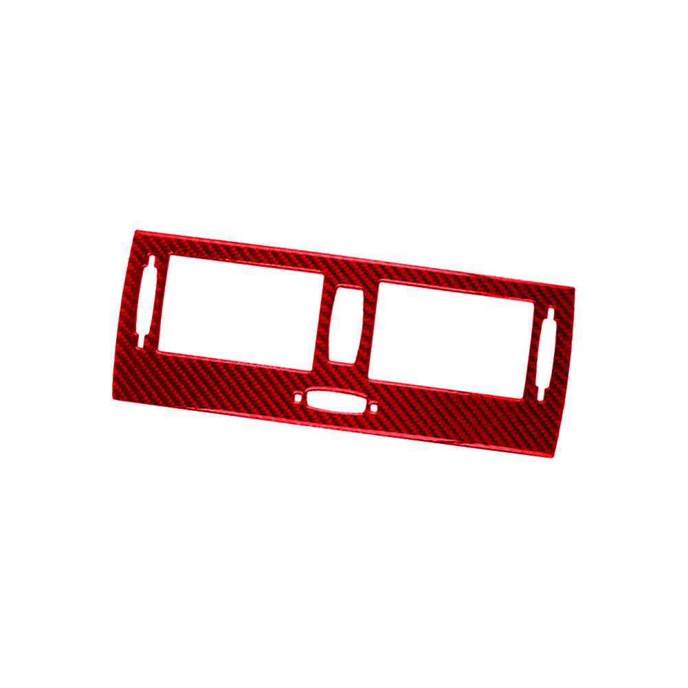 Red Carbon Fiber Center Console Vent Outlet Trim for BMW X3 2004-2010