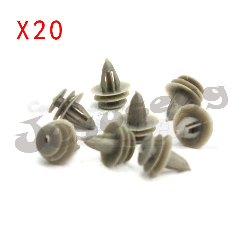 20pcs Nylon Clips Door Trim Panel Retainer Fastener for Nissan 01553-07111
