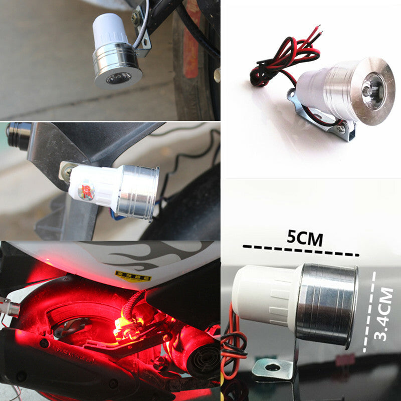 Motorcycle Chassis LED Atmosphere Lamp Flash Strobe Light Decoration Red Signal