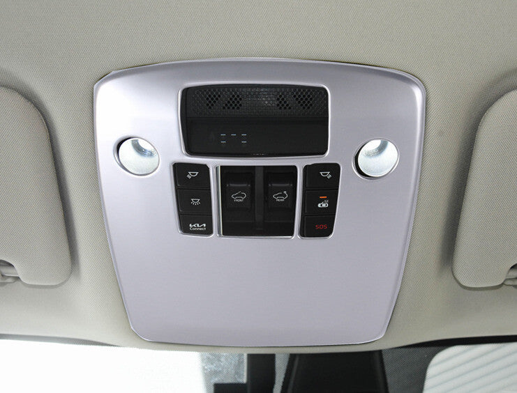 Car Front Reading Lamp Frame Cover Trim for Kia Carnival 2022-2023 Matte Silver