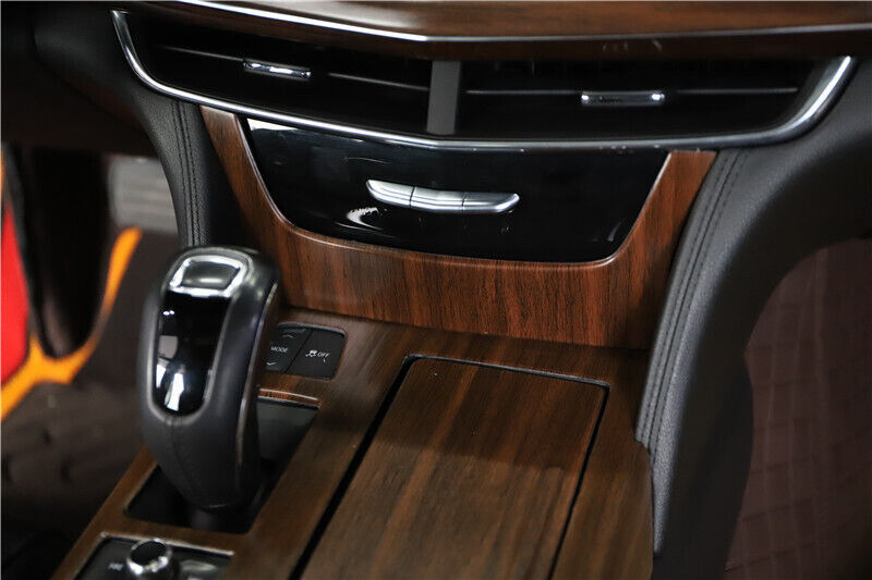 Car U-shape Center Console Frame Inner Fit for Cadillac CT6 2016-2020 Wood Grain