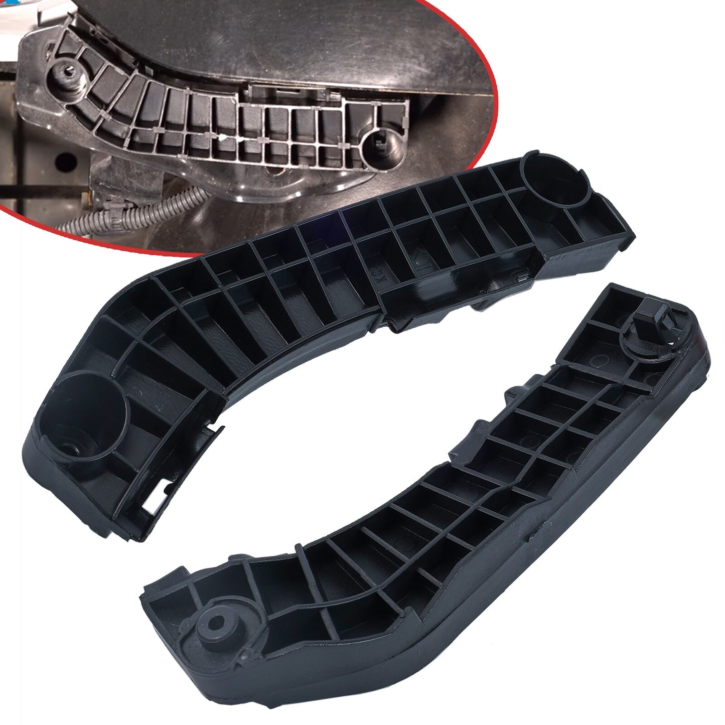 2x Bumper Bracket 5253606020 for Toyota for Camry Driver Passenger Side LH RH Black