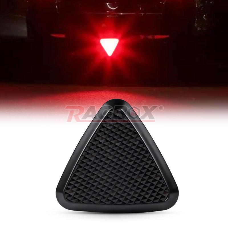 Car Triangle Red LED Rear Stop Bumper Tail 3rd Brake Flash Light Lamp Universal